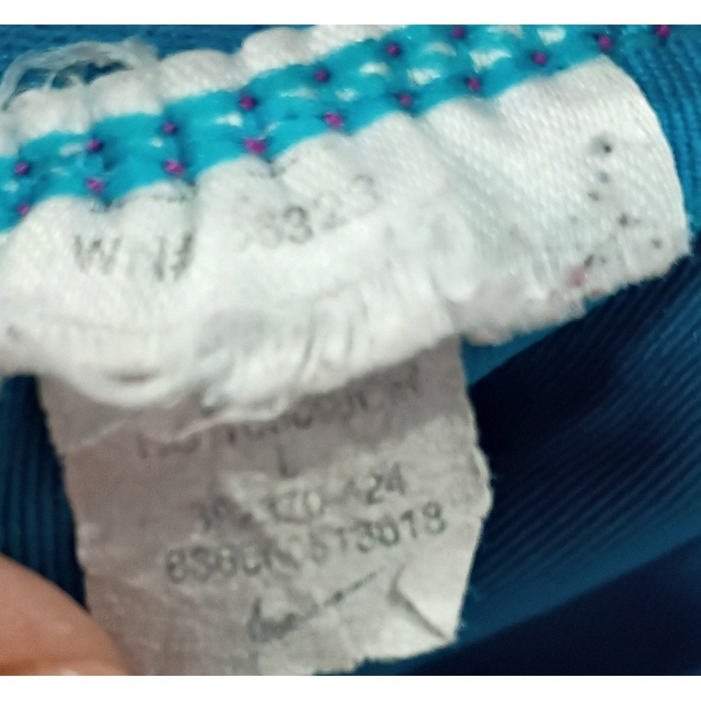 Nike Pro Combat‎ Leggings Capri Teal Blue Training Pants Athletic Womens Large - Picture 7 of 7